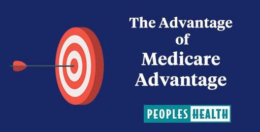 The Advantage of Medicare Advantage with a bullseye graphic